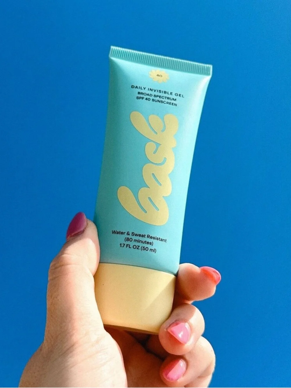 NWT Bask Suncare Daily Invisible Gel SPF 40 1.7 oz.